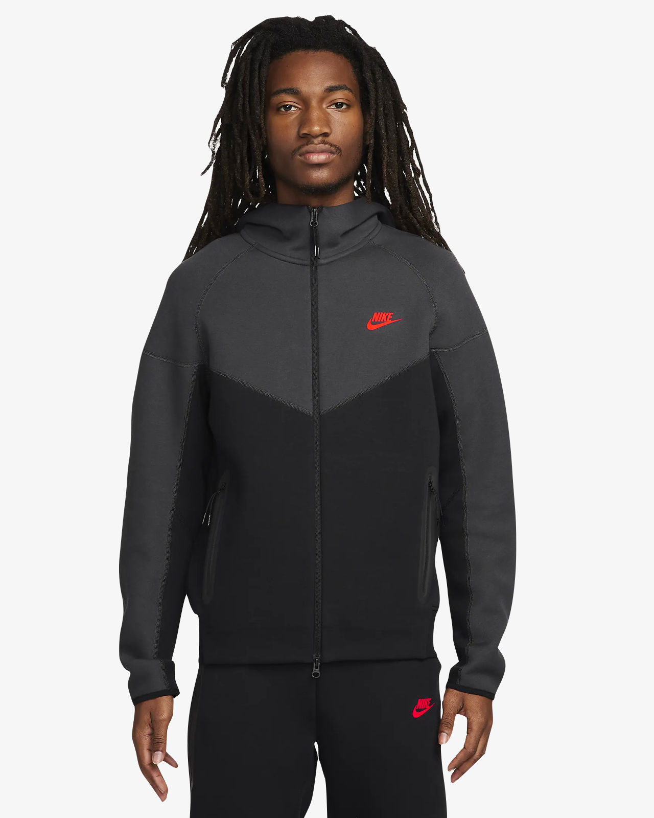 Dark grey and black tech fleece hotsell